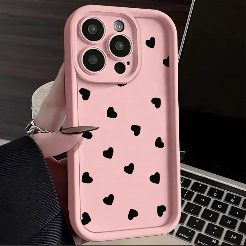 Cute Heart iPhone Phone Case – Full-Cover Protection, Stylish & Girly Design