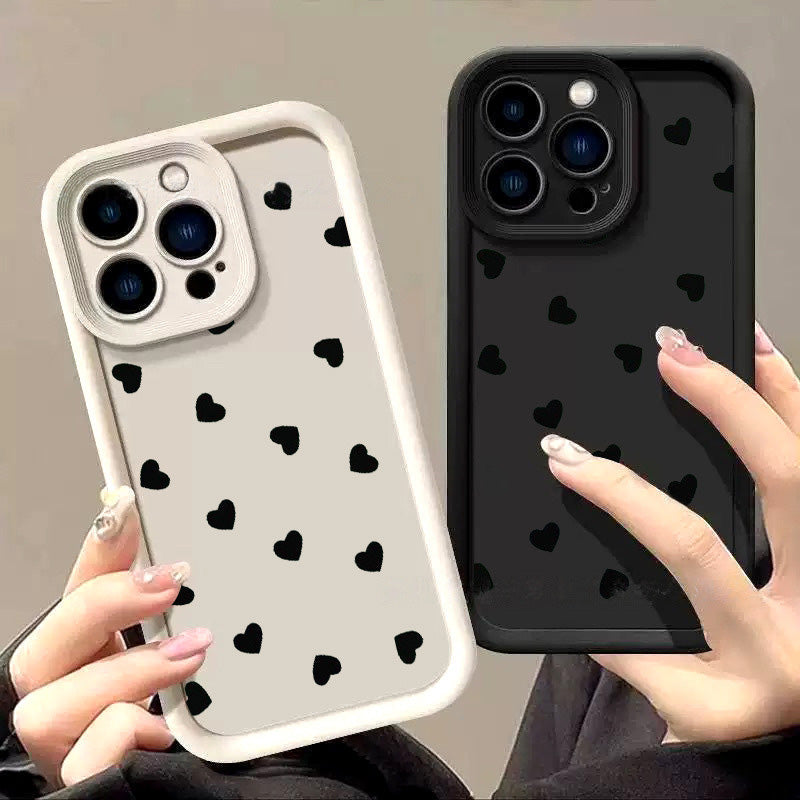Cute Heart iPhone Phone Case – Full-Cover Protection, Stylish & Girly Design