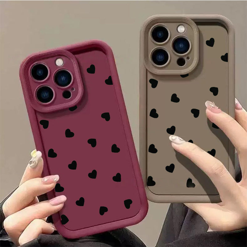 Cute Heart iPhone Phone Case – Full-Cover Protection, Stylish & Girly Design