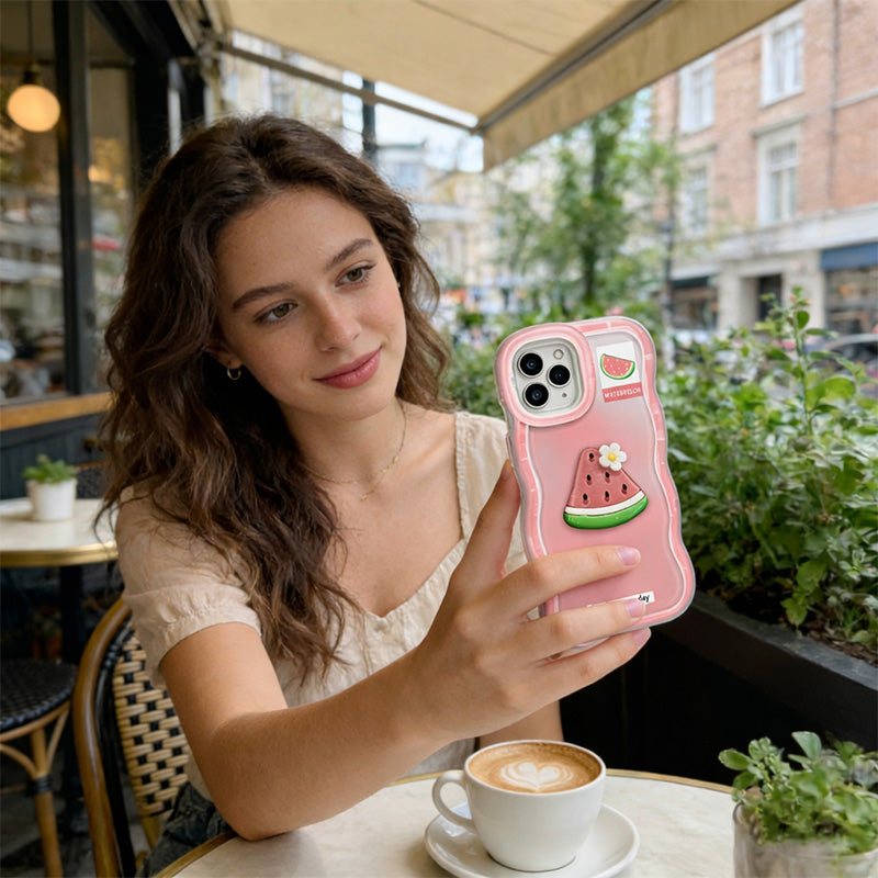 Cute Fruit Phone Case with Hidden Dual Kickstand – Full-Cover Protective Design