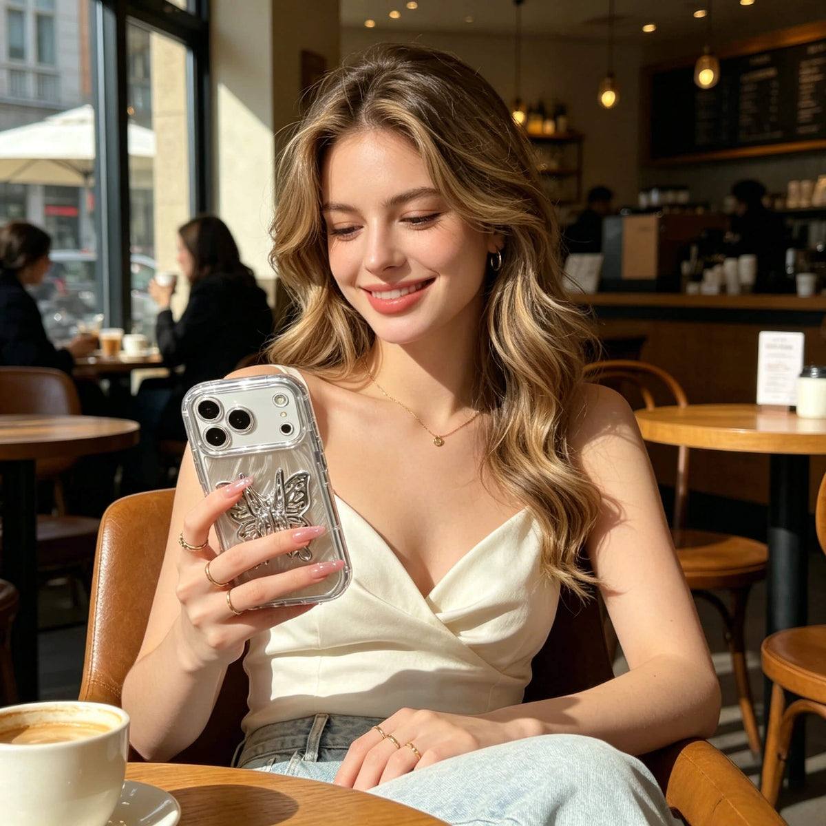 Butterfly Stand iPhone Case – Elegant Design, Built-in Stand & Full Protection