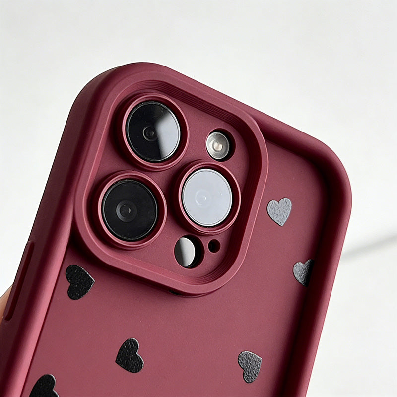 Cute Heart iPhone Phone Case – Full-Cover Protection, Stylish & Girly Design