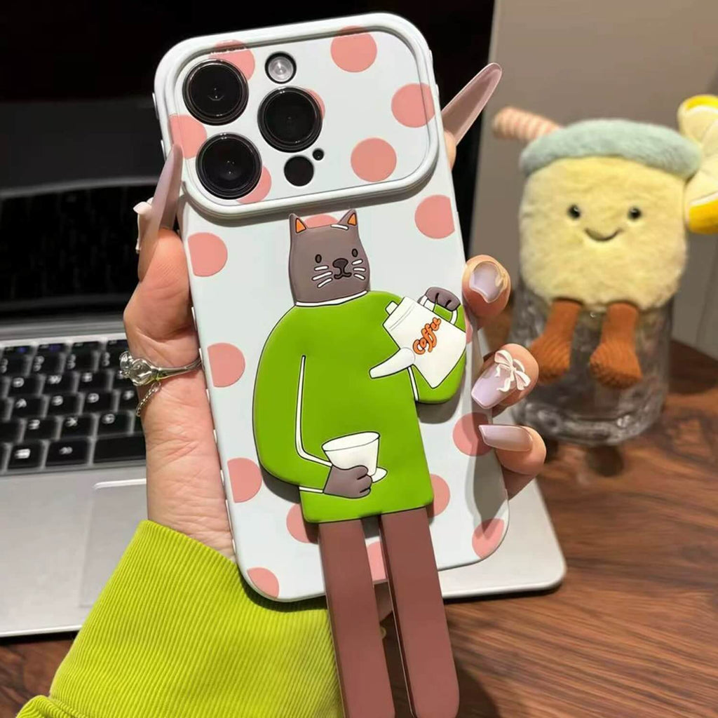 Cat Stand iPhone Case – Foldable Stand Design & Full Protection